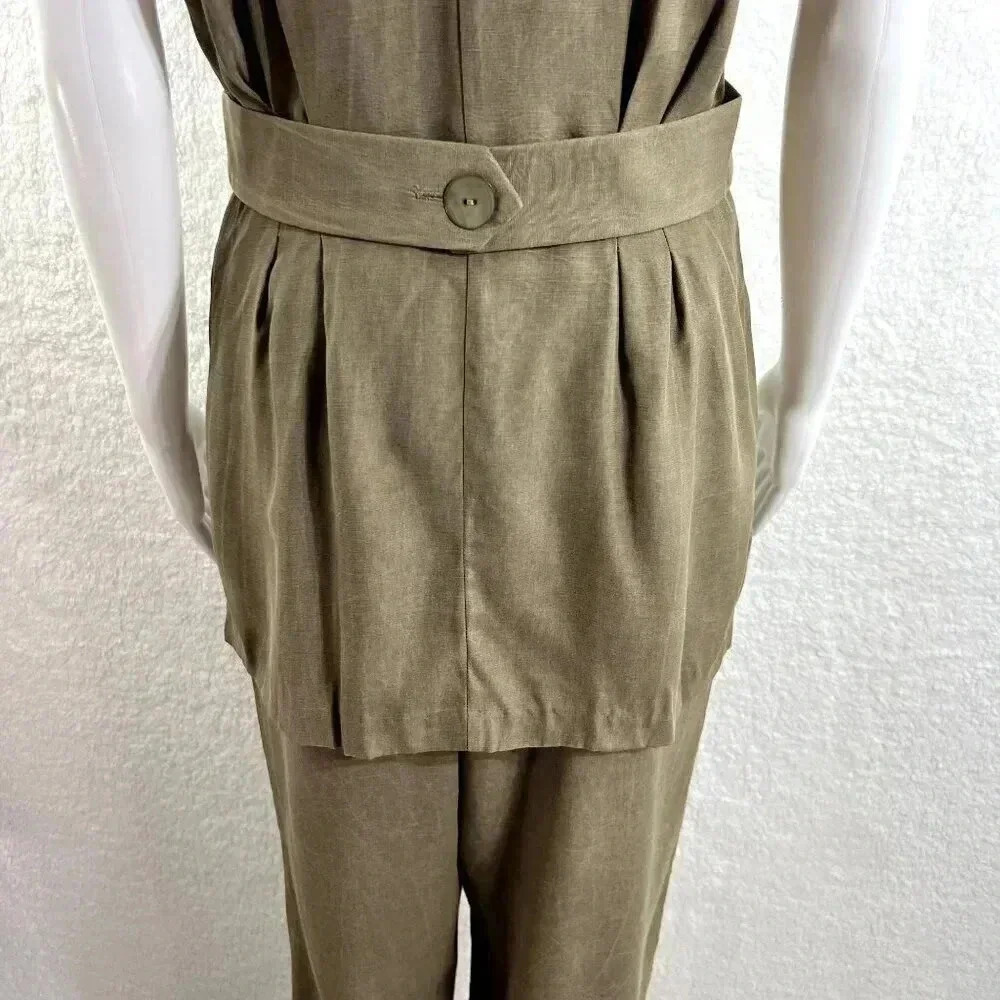 All That Jazz Vintage Womens Top/Jacket Pant Suit size 9/10 Minimalist - Picture 10 of 16